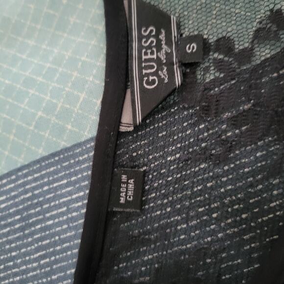 ASO FRIENDS GUESS Bodycon Y2k Black Dress whimsy GothIc witch SM - Picture 6 of 11